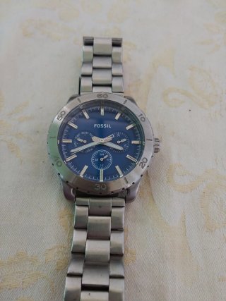 Orologio Fossil Uomo Blu Argento