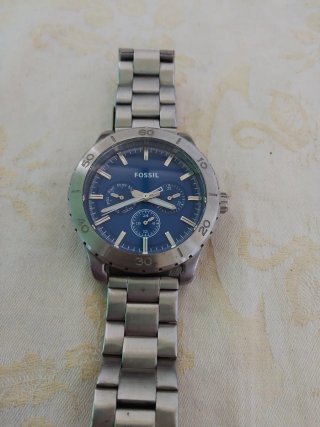 Orologio Fossil Uomo Blu Argento