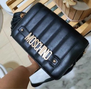 Borsa Moschino Nero Dorato