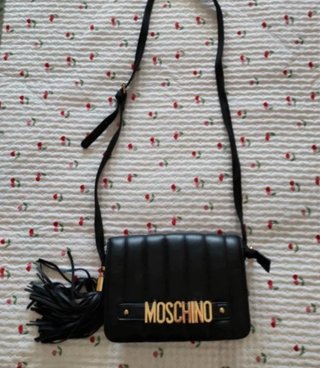 Borsa Moschino Nero Dorato