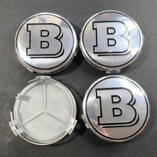 TAPABUJES MERCEDES BRABUS 75mm CROMADOS