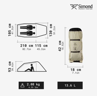 Tienda de campaña Simond 2 personas