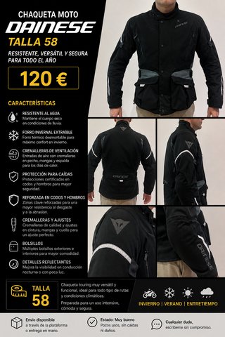 Chaqueta Moto Dainese Talla 58