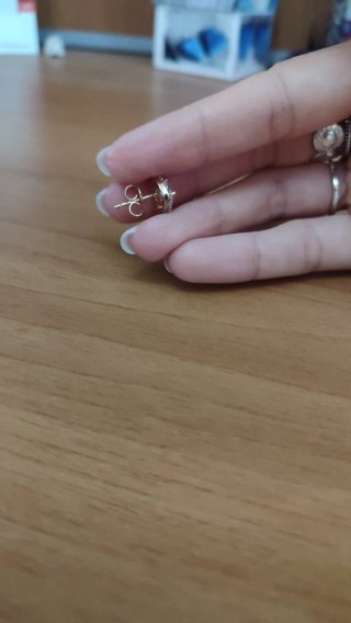 Orecchino Cuore Scintillante