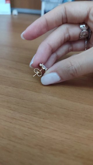 Orecchino Cuore Scintillante
