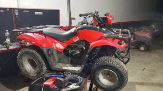 Tractor cortacésped con remolque