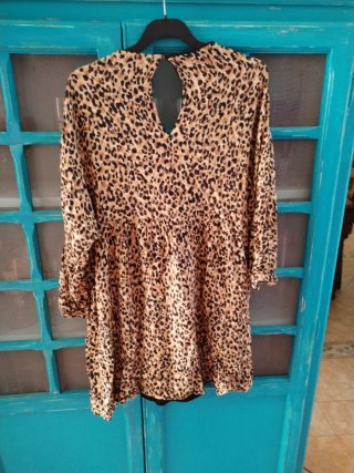 Vestido Zara Animal Print Talla XS