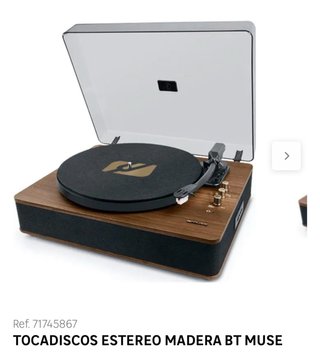 Tocadiscos Estéreo Madera BT Muse bluetooth
