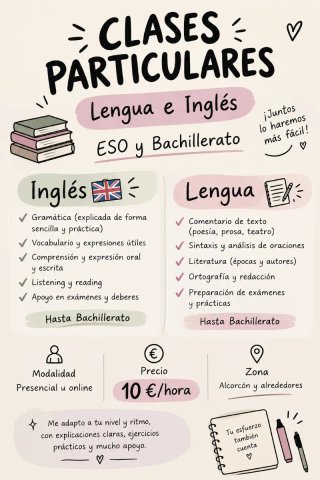 Clases particulares de Lengua e Inglés
