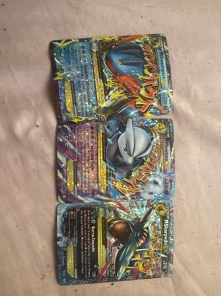 3 Cartas Pokémon EX Mega Swampert Mewtwo Sharpedo