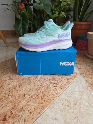 Hoka Clifton 9 Morado/Verde Agua