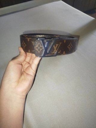 Cintura LV Monogram Marrone Fibbia Argento