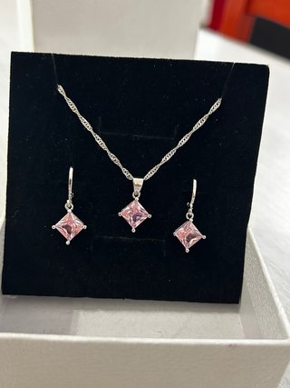 Parure Argento 925 Princess Collana Orecchini