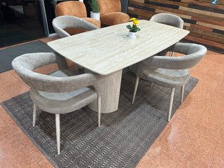 Mesa Comedor Petra 178cm Efecto Mármol