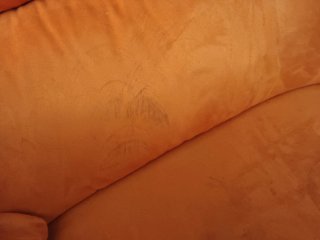 Sofá 2 plazas naranja ante