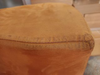 Sofá 2 plazas naranja ante