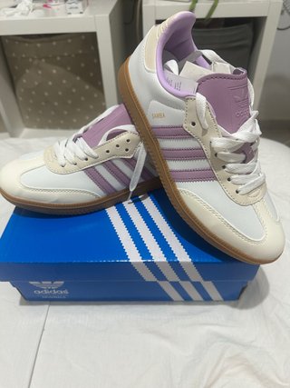 Zapatillas Adidas Samba Blancas y Moradas negociab