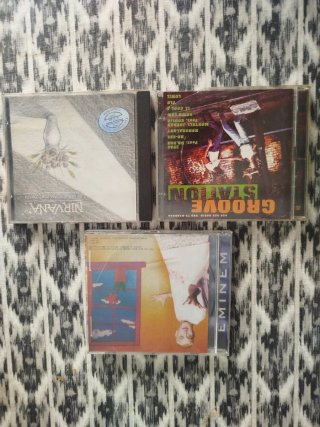 Lote 3 CDs Rap: Nirvana, Eminem, Groove Station