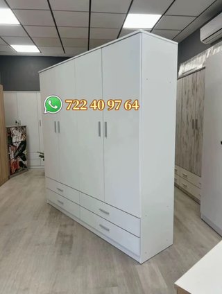 OFERTA Armario blanco de madera con cajones