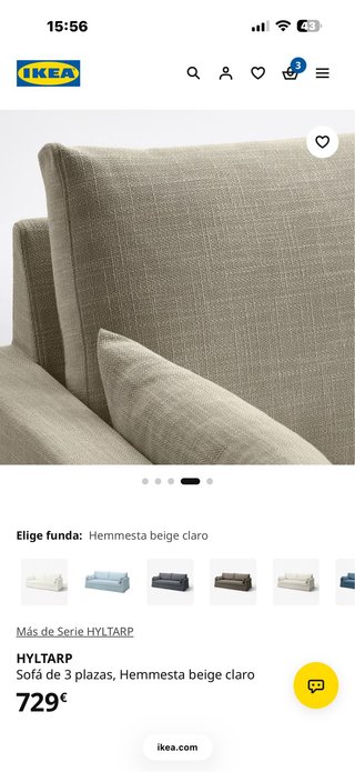Sofá Ikea Gris Tela