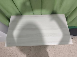 Escritorio madera 1 cajón beige/morado
