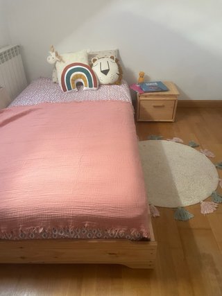 Cama Montessori Suelo 105cm Madera LUFE