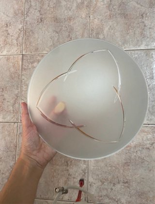 Lámpara de techo madera y cristal