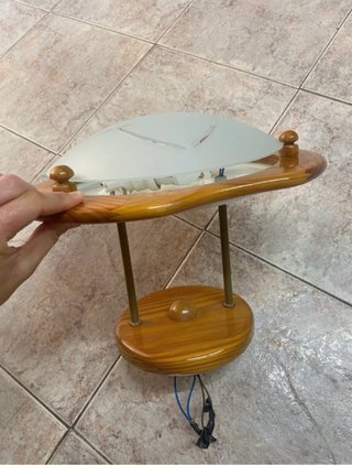 Lámpara de techo madera y cristal