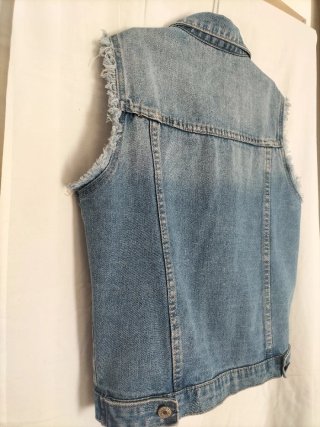 Chaleco vaquero desgarrado mujer Talla s