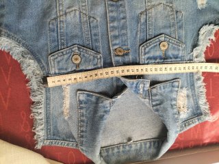Chaleco vaquero desgarrado mujer Talla s