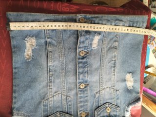 Chaleco vaquero desgarrado mujer Talla s