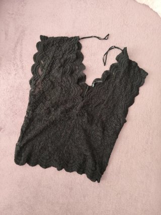 Top encaje Zara Talla S