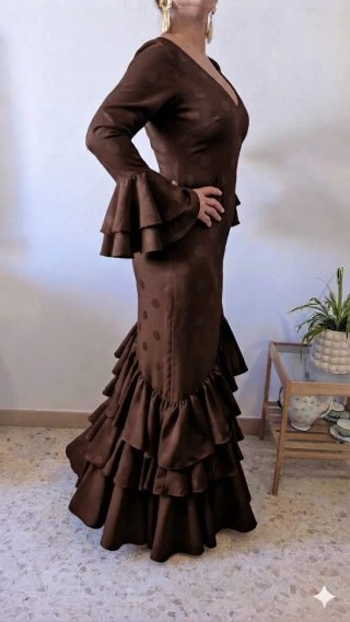 Traje de Flamenca Marrón TODAS LAS TALLAS
