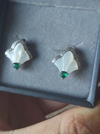 Pendientes Nácar y Esmeralda
