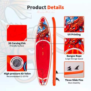 Tabla paddle surf con dibujo pez koi
