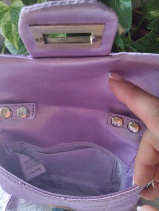 Bolso infantil morado claro acolchado