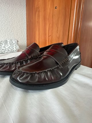 Mocasines Zara Piel Marrón Nuevos