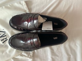 Mocasines Zara Piel Marrón Nuevos