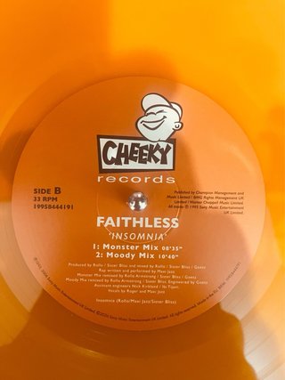 Faithless - Insomnia Vinilo Naranja Edición Limita