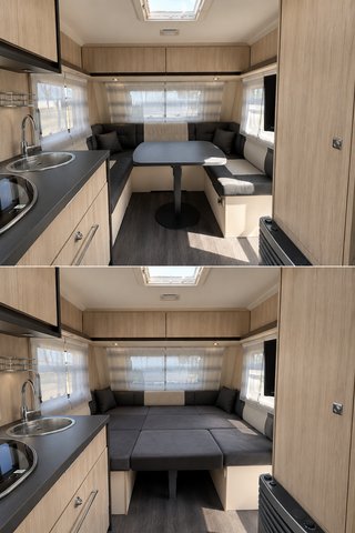 Caravana + avancé + sobre avancé + cocina + extras