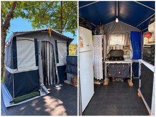 Caravana + avancé + sobre avancé + cocina + extras
