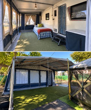 Caravana + avancé + sobre avancé + cocina + extras