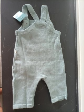 Salopette in maglia con bottoni 0/3 mesi
