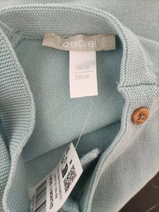 Salopette in maglia con bottoni 0/3 mesi