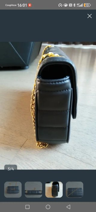 Borsa  nera con catena oro