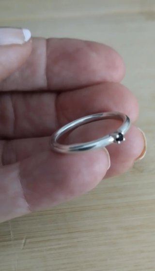 Anillo Tous Plata y Onix. Con caja. Nuevo