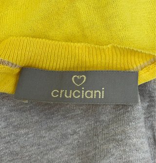 Cruciani Jersey bicolor amarillo y gris