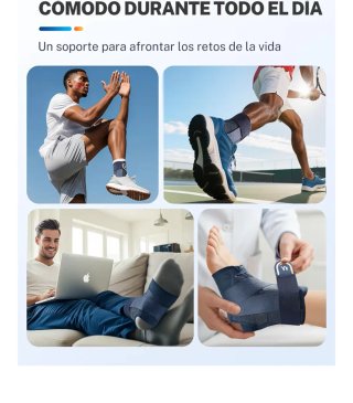 Tobillera Fitomo Esguince Hombre Mujer Azul/Gris L