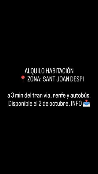 Alquilo Habitacion Sant Joan Despi