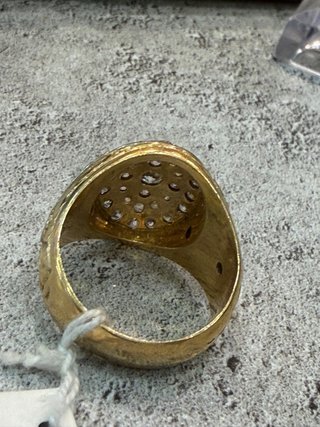 Anillo Caballero Oro Antiguo Diamantes